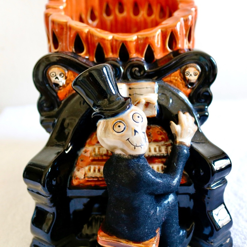 Yankee Candle Boney Bunch Halloween Organ Tart Warmer Skelton Playing 1171830 - Picture 3 of 8